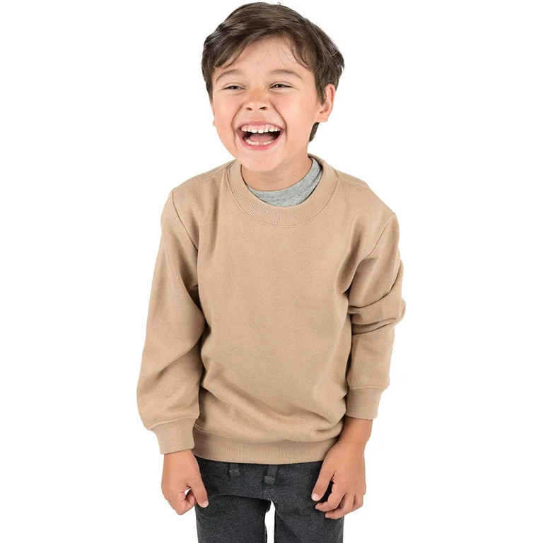 Leveret Kids & Toddler Boys Girls Long Sleeve Sweatshirt Beige (Size 5 Years) | Walmart (US)