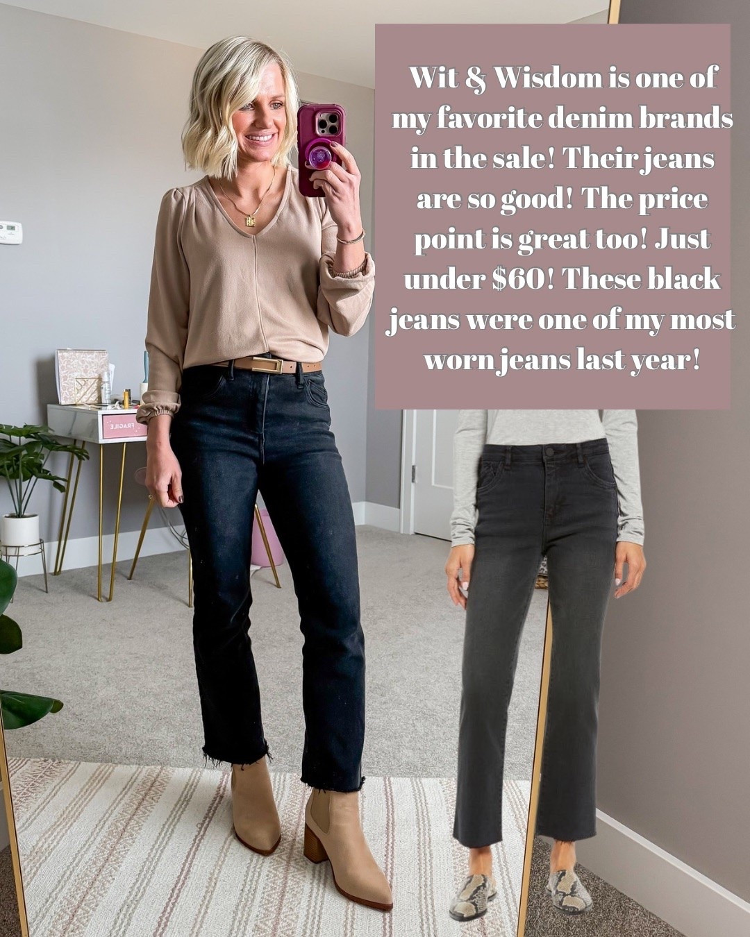 I love these Wit & Wisdom black jeans! They are so comfortable! I wear them so much! They are on sale for under $60!

#LTKootd #LTKOver40 #LTKPetite
