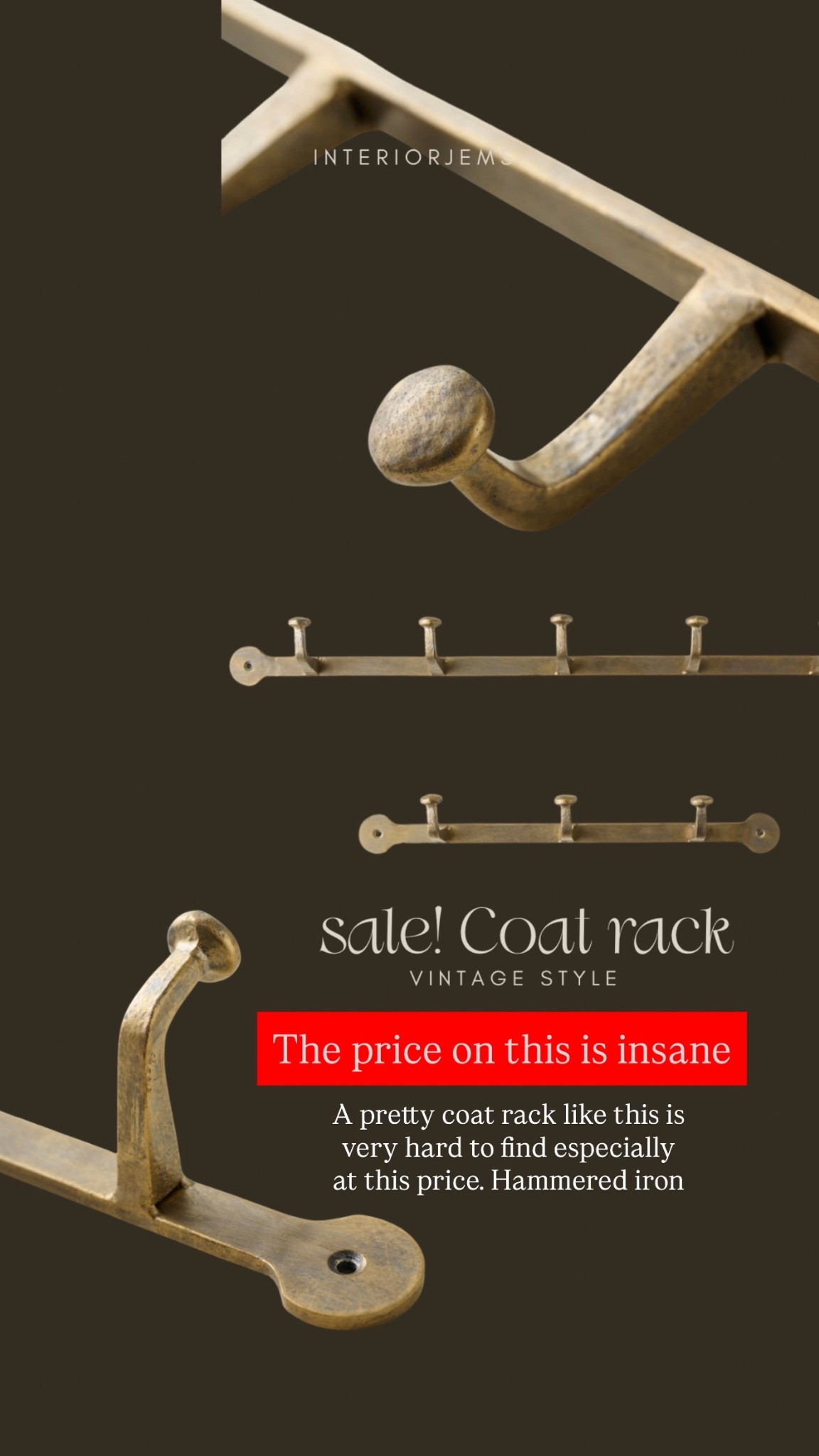 I have research coat racks hard in the past and they’re really hard to come by especially the price of this one hammered iron. It comes in three and five hook. The price is a third of what others are and not near this cute. I would run on this deal. Entryway must have become a bedroom must have, bathroom must have.

#LTKmomlife #LTKHome #LTKSaleAlert