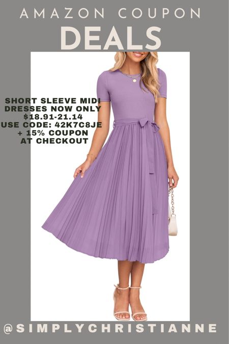 Short Sleeve Midi Dresses Now only $18.91-21.14
Use Code: 42K7C8JE + 15% Coupon
Amazon finds, Summer dress

#LTKSaleAlert #LTKWedding #LTKFindsUnder50
