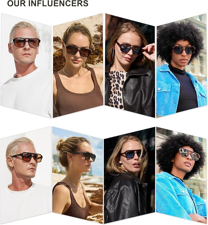 SOJOS Retro Aviator Sunglasses for Womens Mens Polarized Trendy Square Designer Inspired Shades 8... | Amazon (US)