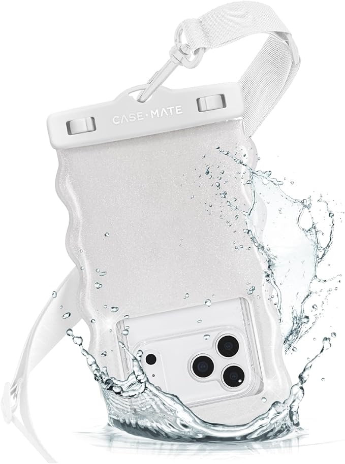 Case-Mate Wavy IP68 Waterproof Phone Pouch - Large Floating Phone Case w/Crossbody Lanyard - Crui... | Amazon (US)