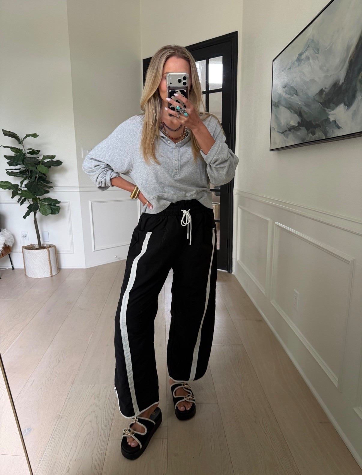 🤍 Today’s OOTD ✨ sporty chic vibes with these FP Movement inspired track pants that are 50% off making them under $15 🤯

I’m wearing size medium (up one size) in the pants and size small (my tts) in the top.

5’5” // 120 lbs 

#LTKootd #LTKSaleAlert #LTKTravel