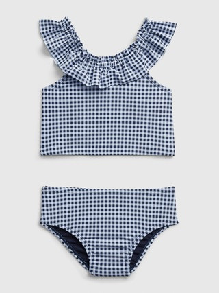 Toddler Gingham Flutter Swim Two-Piece | Gap (US)