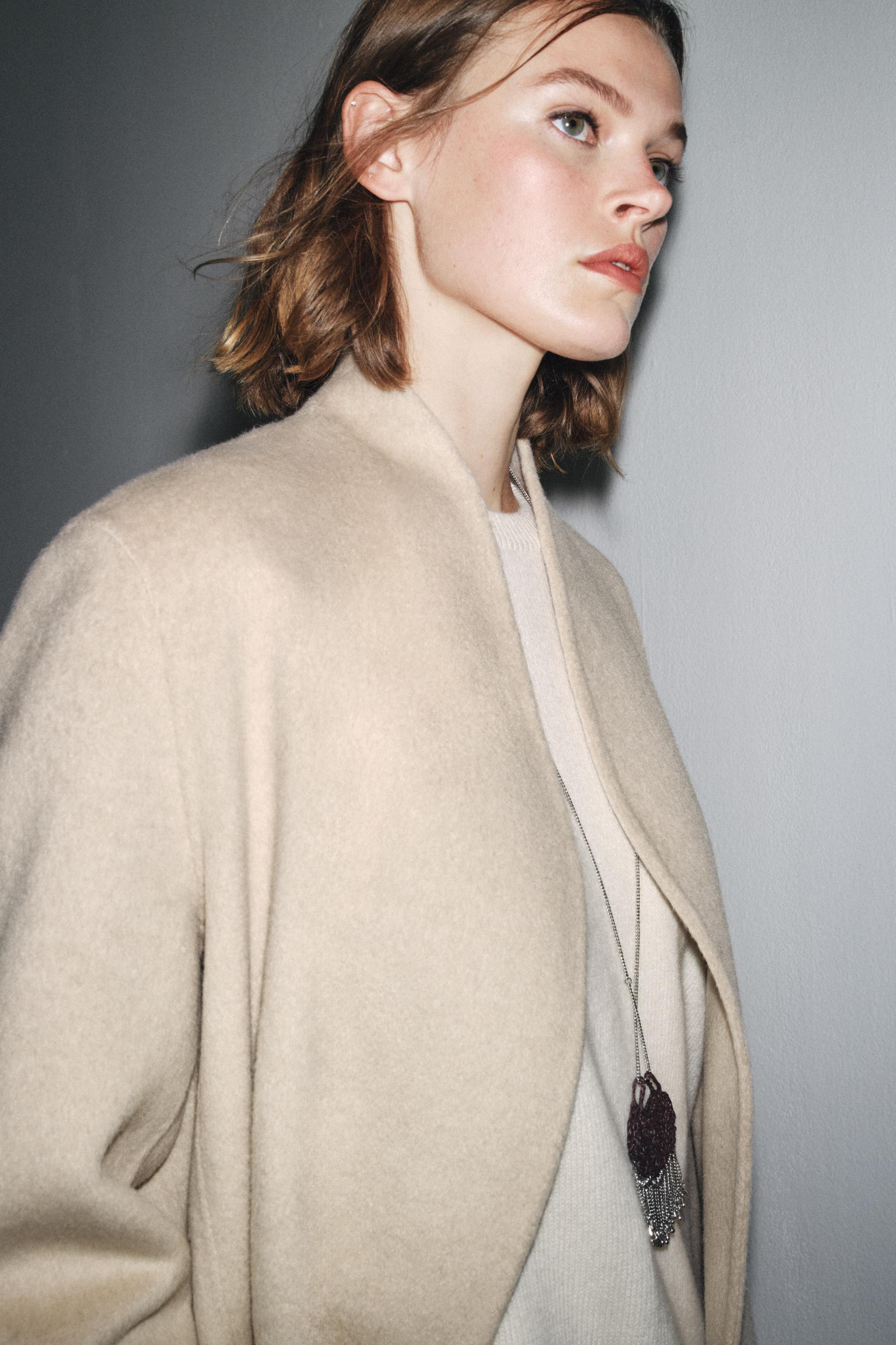 ZW COLLECTION LIMITED EDITION MINIMAL WOOL BLEND COAT | Zara UK