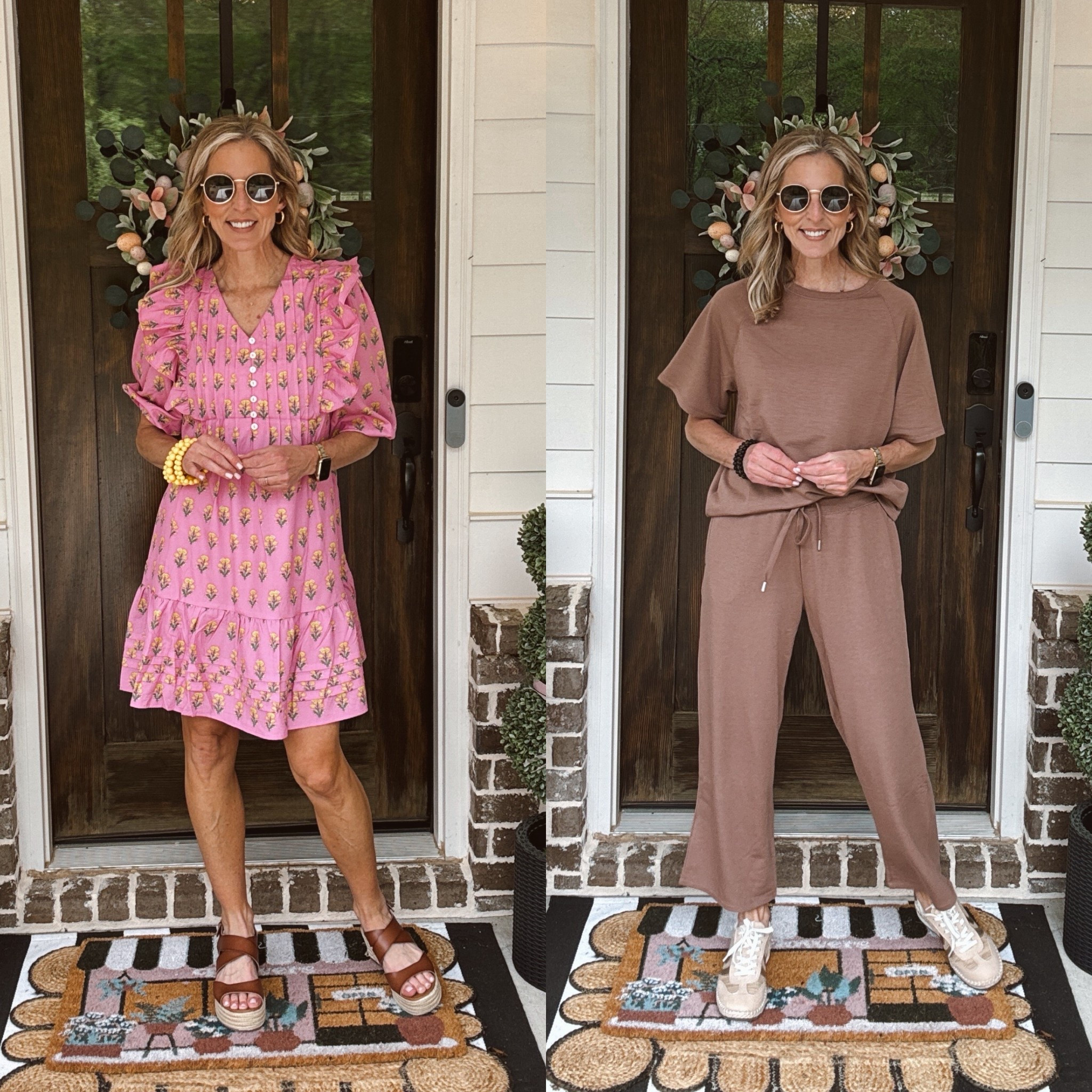 Y'all… Amazon and Walmart are not playing around and neither am I. Two boxes showed up at my door and they solved my ENTIRE Sunday wardrobe for less than $40 total. We are talking a $15 Amazon dress that is giving all the spring feels and a $25 Walmart lounge set that I genuinely never want to take off.  Because Sunday style should feel effortless AND affordable and this week it absolutely does. Comment SUNDAY and I will send both links straight to your inbox! 

Whether you are headed to church, brunch, or the couch with your coffee ☕ I have got you completely covered girl.

🔗 Both looks are also linked on LTK for easy shopping! I am wearing an XS in both — I am 5'5" for reference 🤍