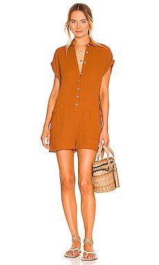 L*SPACE Mika Romper in Amber from Revolve.com | Revolve Clothing (Global)