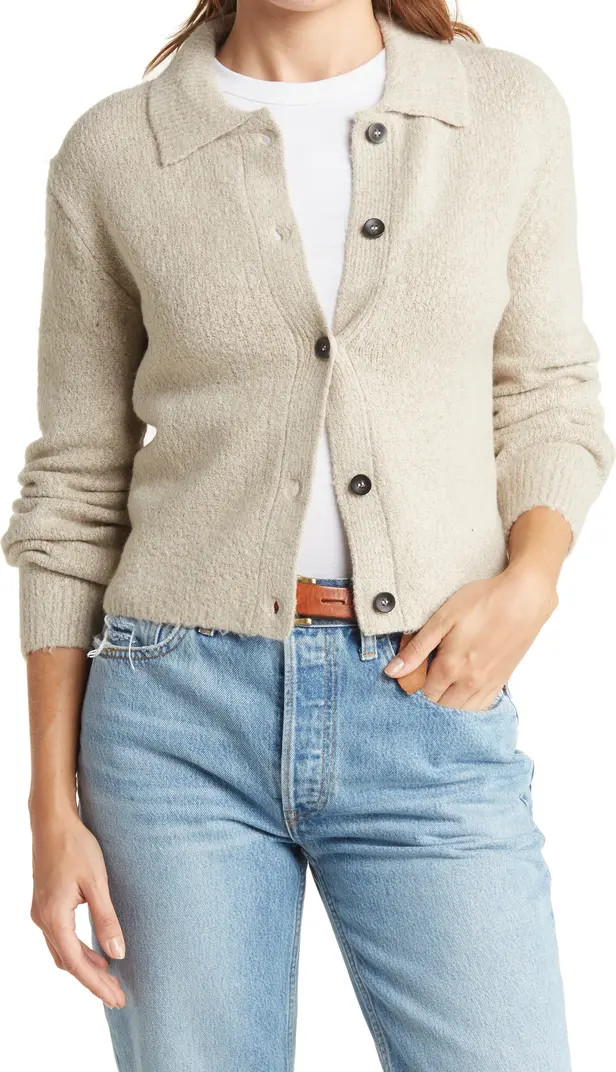 Knit Collared Button Front Sweater | Nordstrom Rack