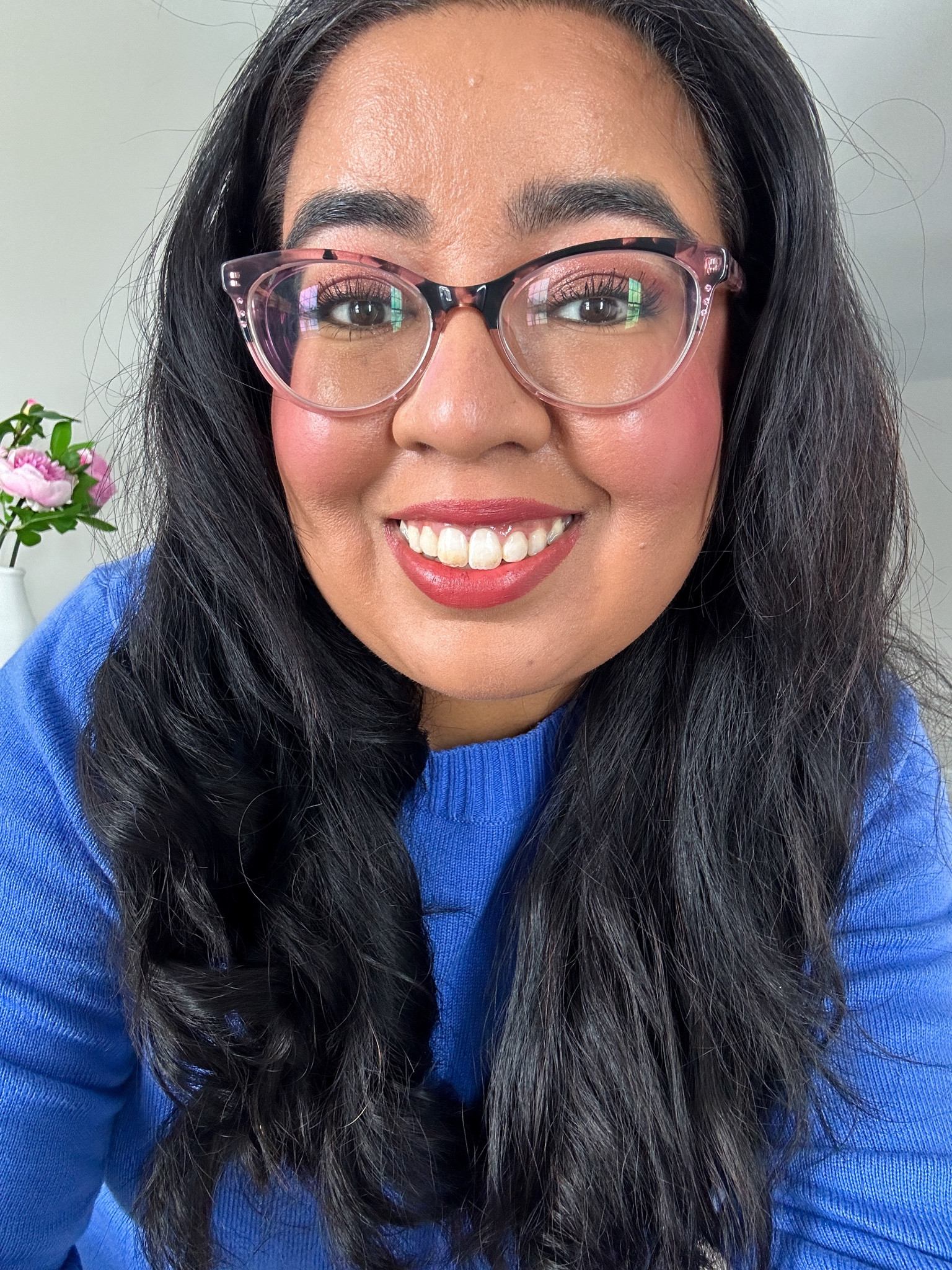 Tried a few new things alongside some staples 🥰

Product deets 👇🏽 
Benefit Porefessional + Fan Fest Mascara
Haus Labs Skin Tech Foundation in 235 medium warm (first time user and liking it so far! Feels weightless and gives a beautiful coverage and finish)
Elf Liquid Camo Blush in Berry Well (first time user! I like the shade and it blended out well. I did go in with a light hand and wanted a bit more color so added a small hint of powder blush over it)
Pat McGrath Blush in Love Struck (forgot to include in the group photo 😅)
Rare Beauty Cream Bronzer in Full of Life (also forgot to include in group photo 😅)
Kosas Powder in Pillowy
Huda Beauty New Nude Eyeshadow Palette
Valentino Beauty Matte Lipstick in 111A

#LTKbeauty #LTKfindsunder100