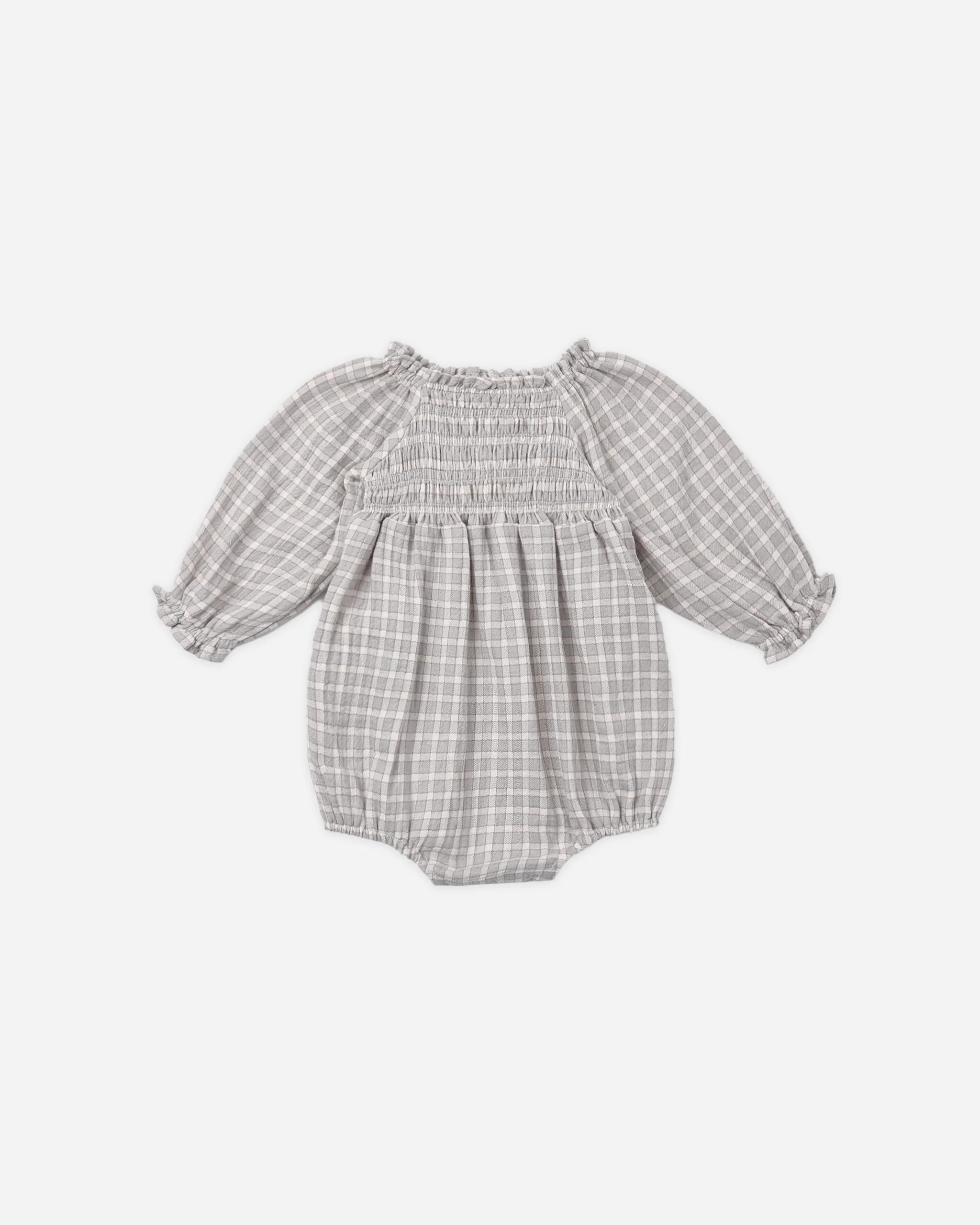 Eden Romper Blue Gingham | Rylee + Cru