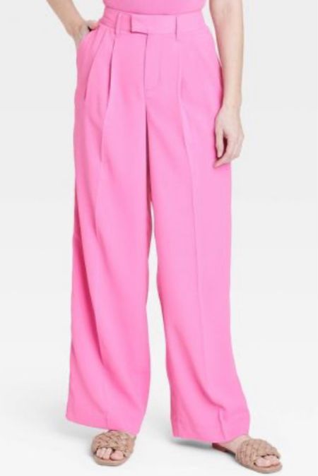 Pink wide leg pants! Spring pants! Spring outfit 