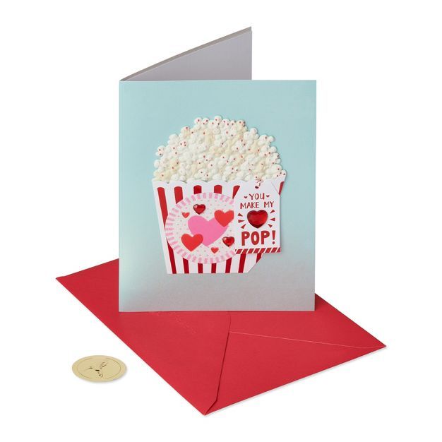 &#39;You Make My Heart Pop&#39; Valentine&#39;s Day Card - PAPYRUS | Target