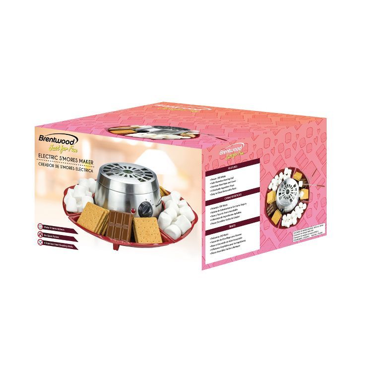 Brentwood TS-603 Indoor Electric Stainless Steel 8 Piece Smores Maker Set | Target