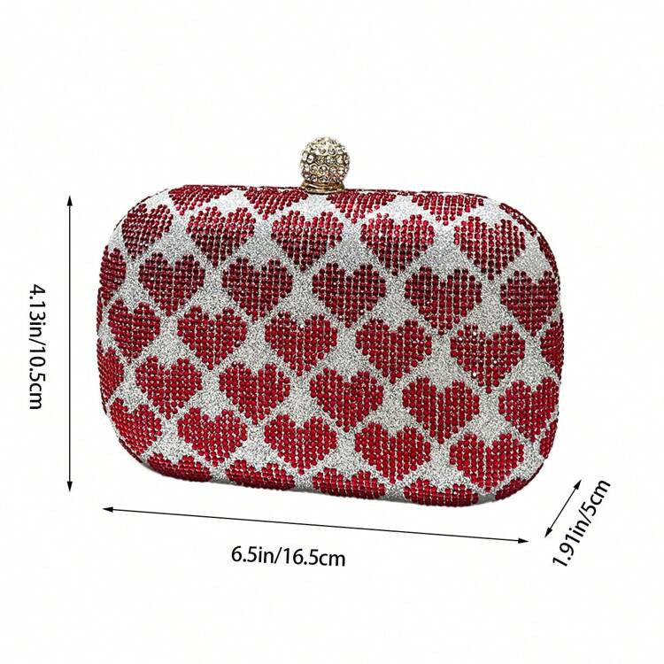 Heart clutch, Rhinestone Heart Clutch | SHEIN