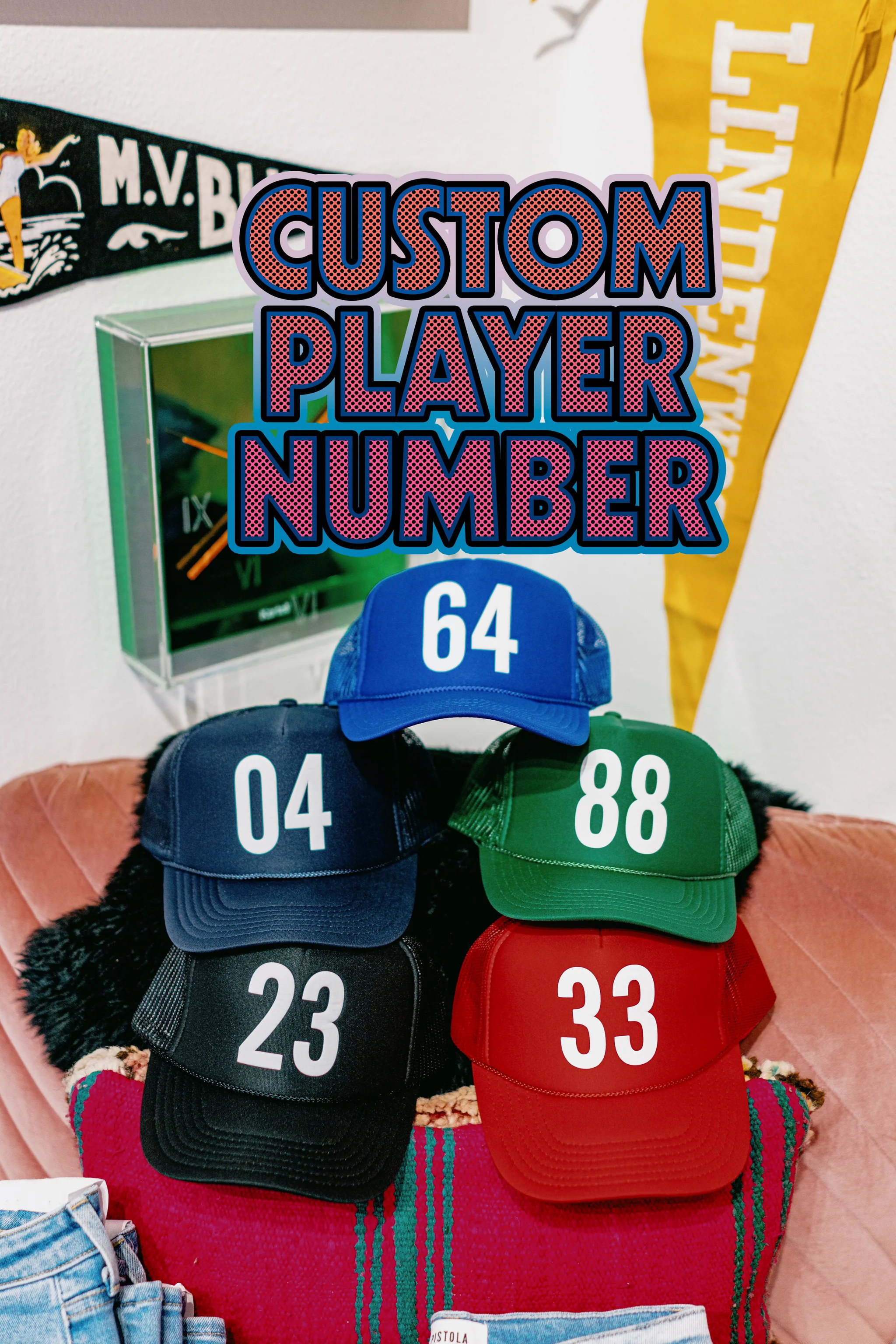 Custom Player Number Trucker | Ascot + Hart