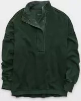 Aerie Getaway Quarter Snap Sweatshirt | Aerie