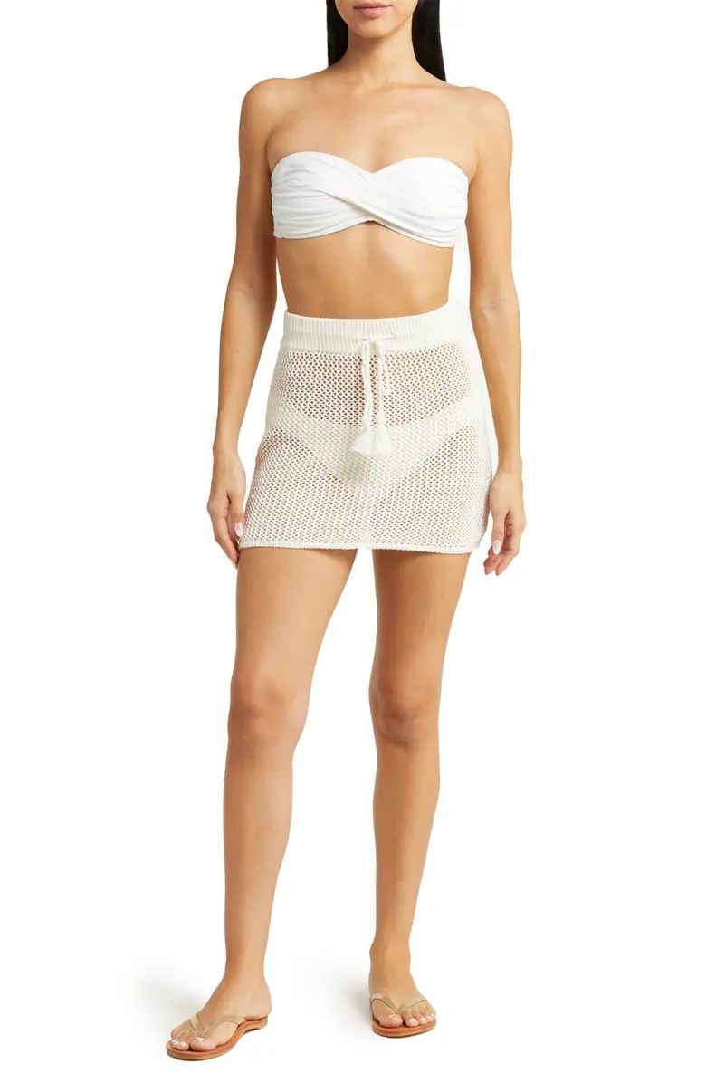 Coast Is Clear Sheer Cover-Up Miniskirt | Nordstrom