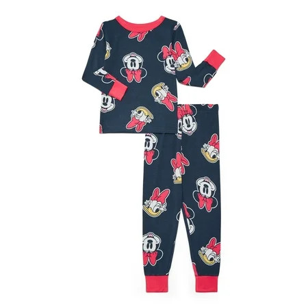 Disney Minnie Mouse Toddler Girls Long Sleeve Top and Pants Sleepwear Set, 2-Piece, Sizes 12M-5T | Walmart (US)
