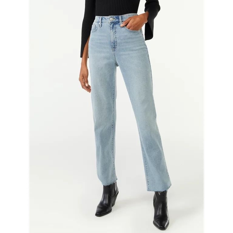 Scoop Women's Benton High Rise Straight Ankle Jeans | Walmart (US)