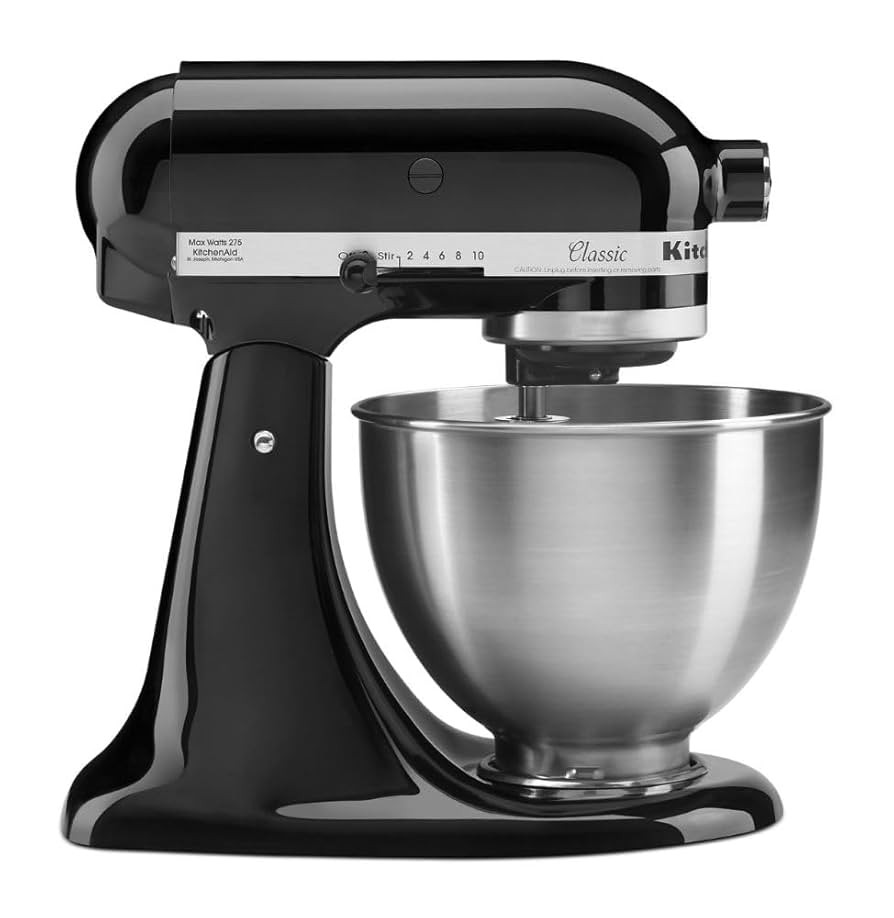 KitchenAid Classic Series 4.5 Quart Tilt-Head Stand Mixer K45SS, Onyx Black | Amazon (US)