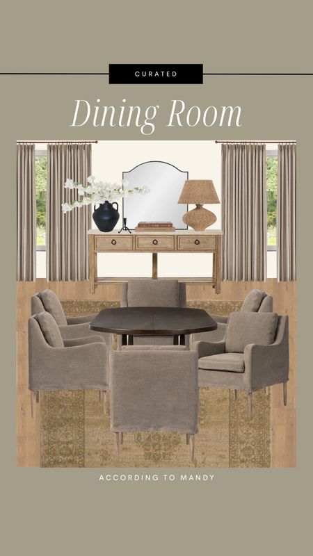 Curated Dining Room!

dining room inspo, dining room design, moodboard, design board, earthy dining room, organic modern dining, amber interiors, four hands, vase, faux spring stems, console table, dining room finds, dining room inspirationn

#LTKhome #LTKstyletip