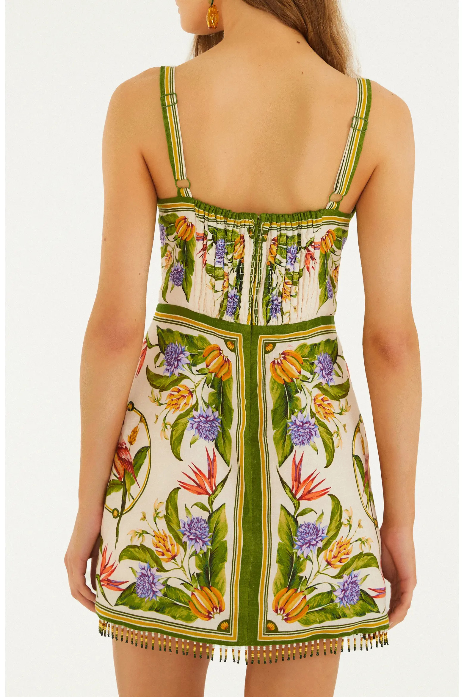 Tropical Scarf Print Linen Minidress (Women) | Nordstrom | Nordstrom