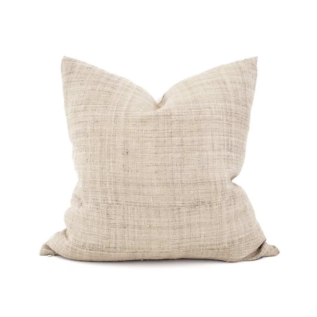 Hmong pillow, various sizes natural undyed hemp linen Hmong pillow cover, linen pillow | Etsy (US)