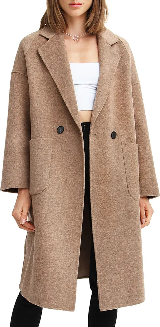 BELLE AND BLOOM Publisher Double-Breasted Wool Blend Coat | Nordstrom