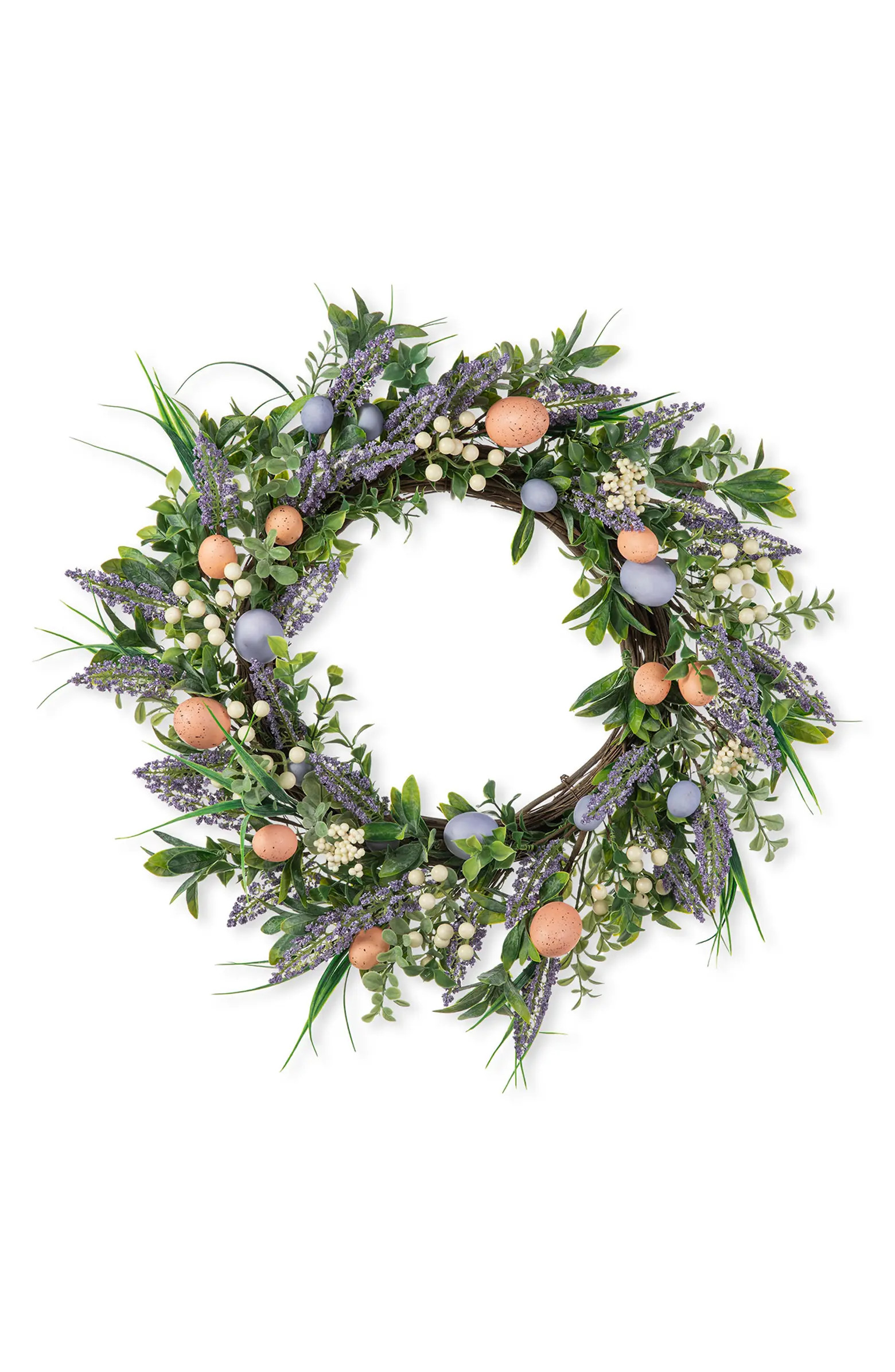 22"D Easter Eggs and Lavender Wreath | Nordstrom