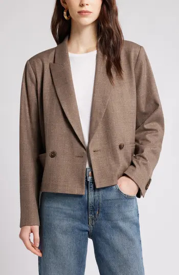 Nordstrom Double Breasted Crop Blazer | Nordstrom | Nordstrom