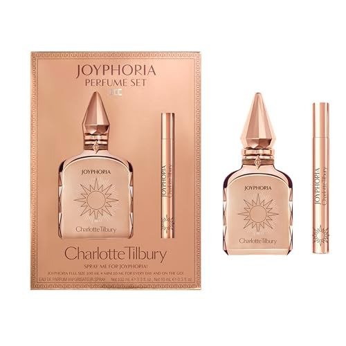 Charlotte Tilbury Joyphoria Perfume Set - Pheromone Enhancing Floral Perfume - Long-Lasting Scent with Notes of Tuberose, Jasmine & Vanilla Bean (100ml & 10ml) | Amazon (US)