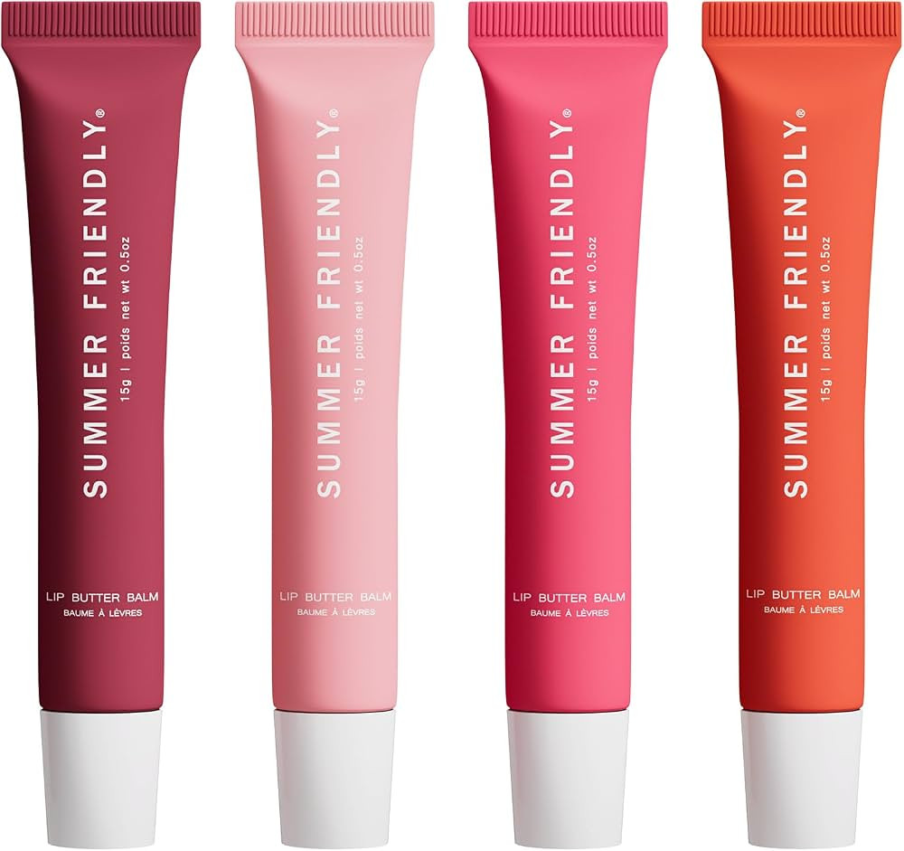 4 PCS Summer Tinted Lip Balm Ultra Hydrating Lip Butter Balm, Conditioning Lip Mask with Instant ... | Amazon (US)