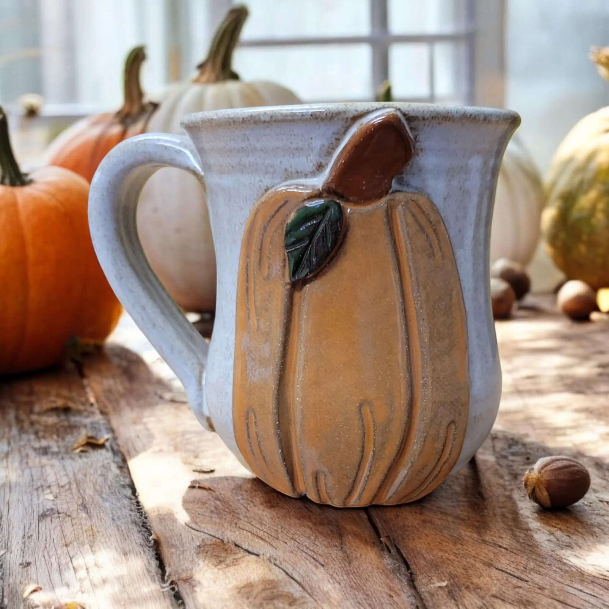 Pumpkin Mug. Handmade Pottery. An Autumn Theme Gift Idea! | Etsy (Global)