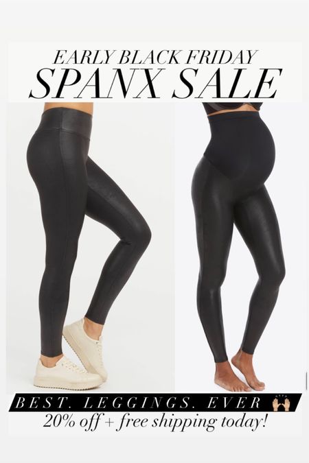 Spanx Sale - wearing size Medium Petite. If you’re under 5’4 I’d recommend petite. I’m 5’3 and 110lbs for reference. 
.
Spanx - faux leather leggings - leggings - holiday sale - Black Friday sale - winter style - cold weather - Womens fashion - leather  - winter style

#LTKunder100 #LTKsalealert