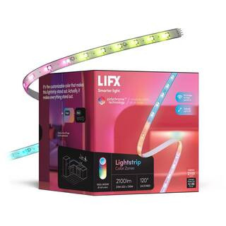 LIFX 120 in. Smart Multi-Color RGB+W Wi-Fi Plug-In LED Strip Light Kit, Works with Alexa/Hey Goog... | The Home Depot