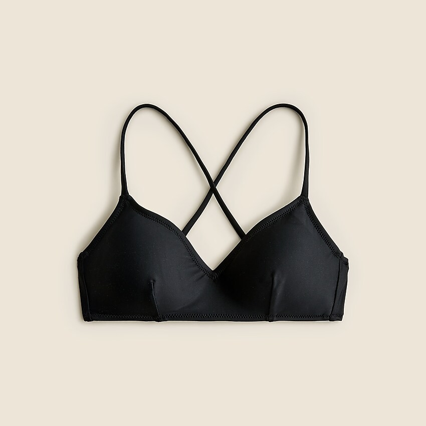 Cross-back french bikini top | J. Crew US