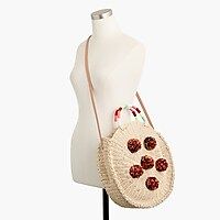 Circle straw tote in pom pom | J.Crew US