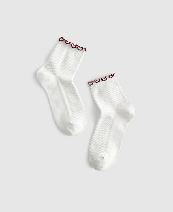 Ruffle-Trim Ankle Socks | Madewell