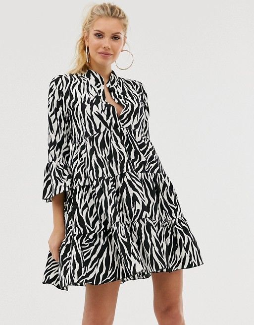 Girl In Mind zebra print smock dress | ASOS UK