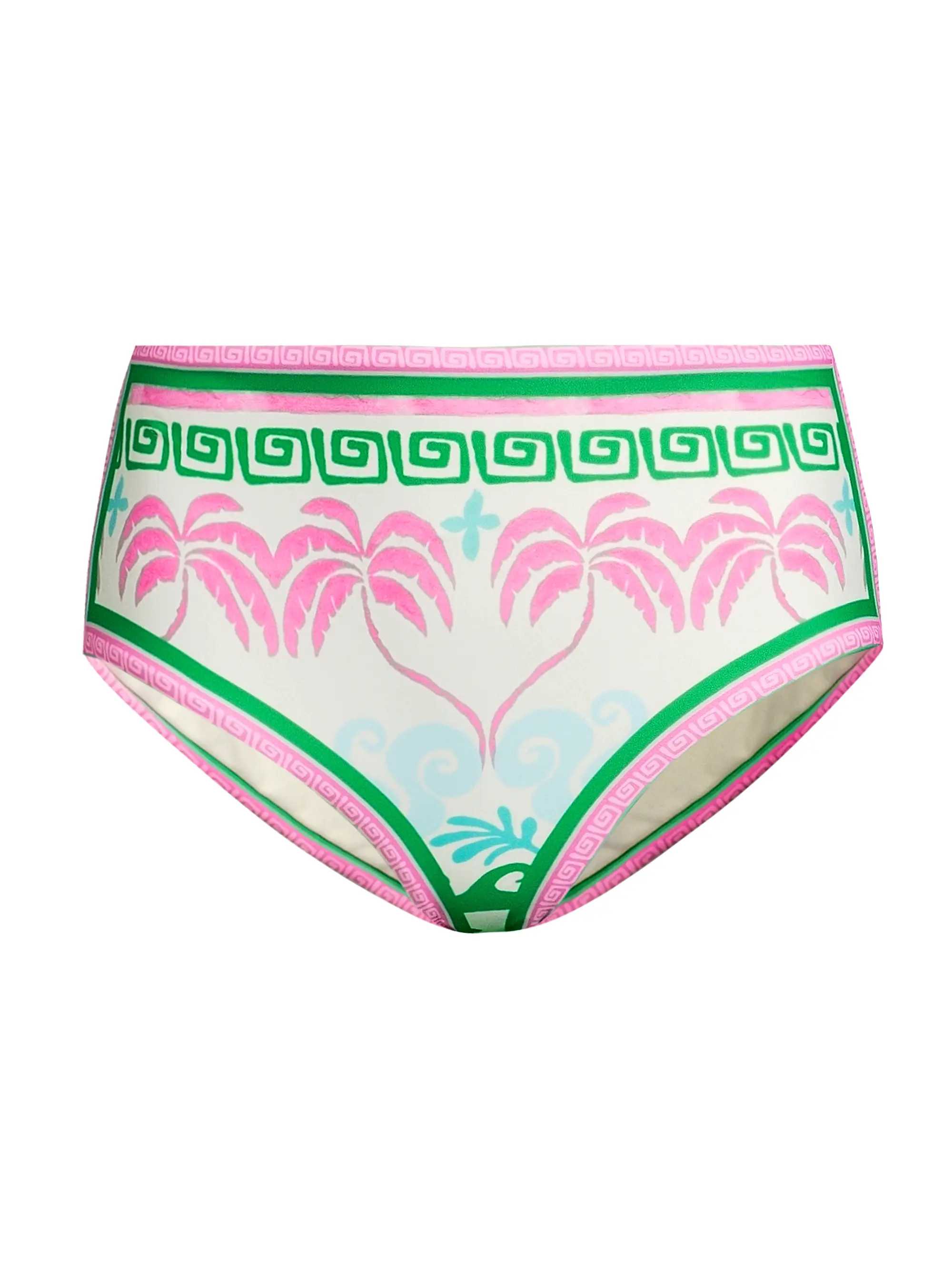 Marcella Palm High-Waist Bikini Bottom | Saks Fifth Avenue