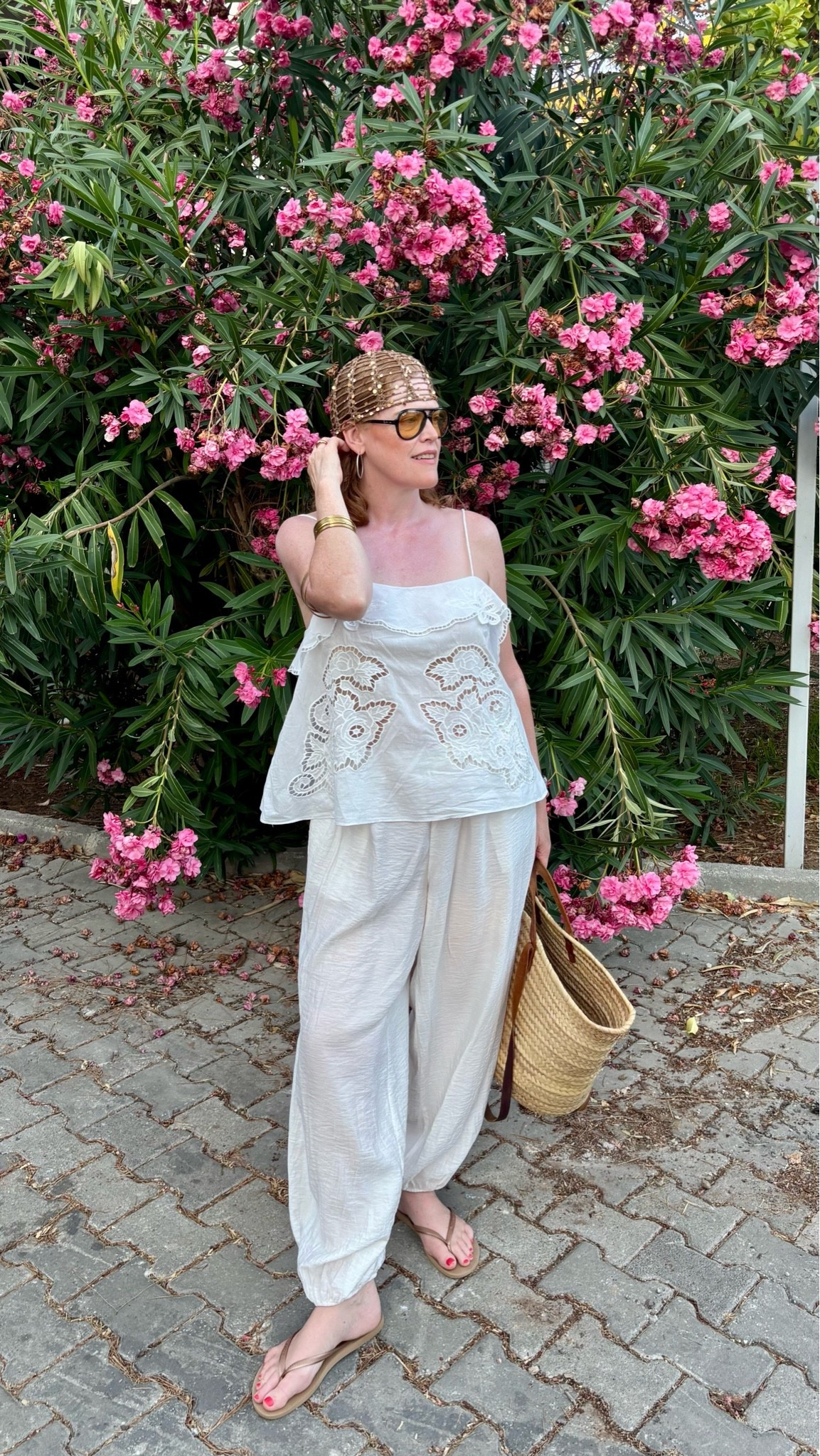 The ballon pants and embroidery spaghetti top you need this summer.

#LTKOver40 #LTKMidsize #LTKootd