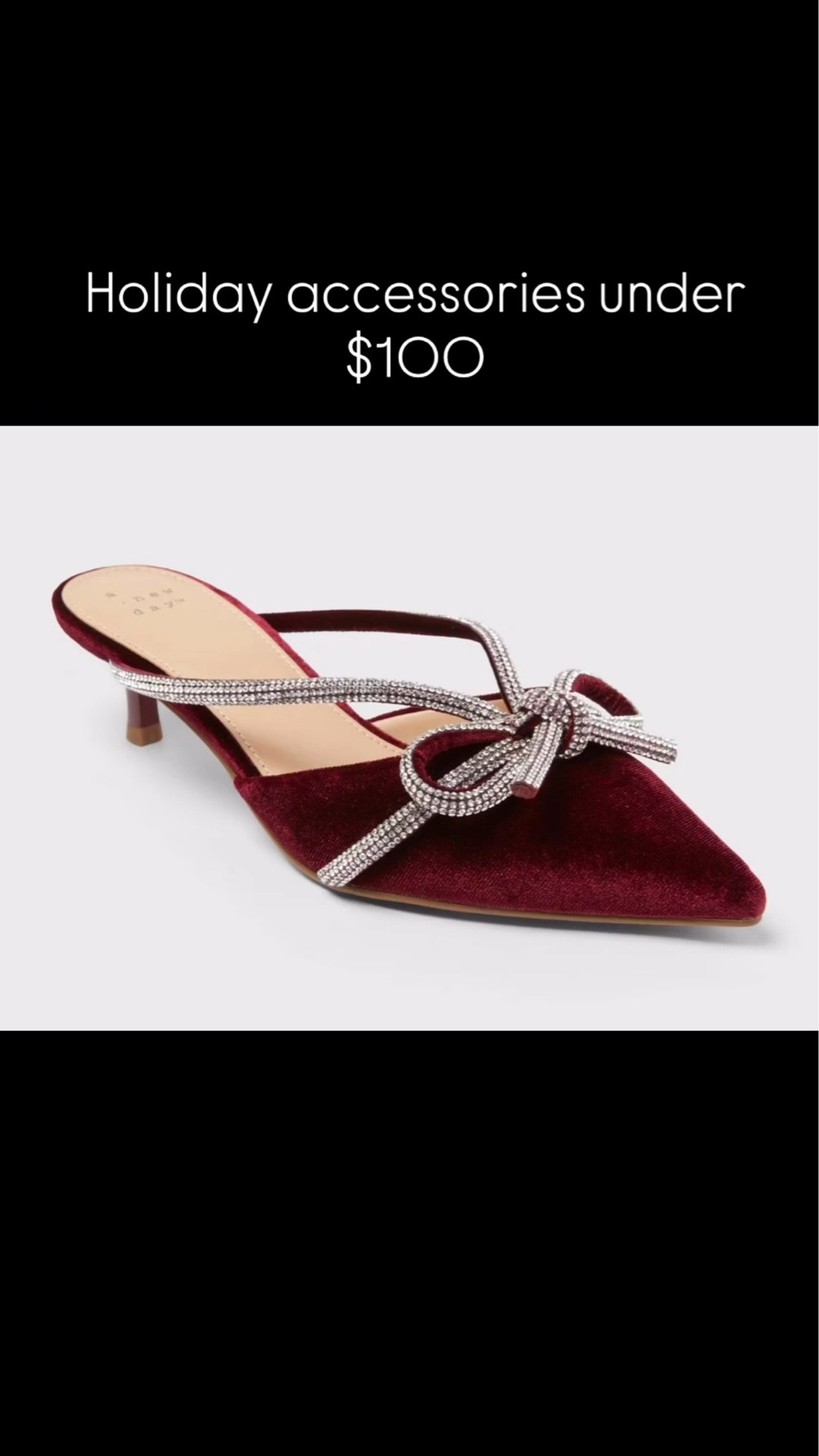 Holiday accessories under $100 - the easiest way to dress up your basics this holiday season is with fun affordable accessories - shoes, purses and jewelry! Here are my top picks under $100! 

#LTKHoliday #LTKFindsUnder100 #LTKGiftGuide