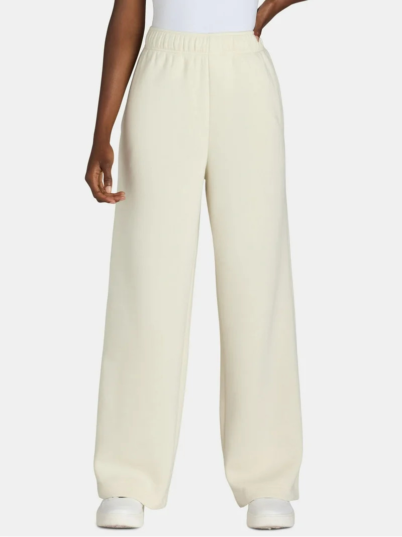 No Boundaries Soft Fleece Wide Leg Pants, 30” Inseam, 1 or 2-Pack, Women’s XXS-4X | Walmart (US)
