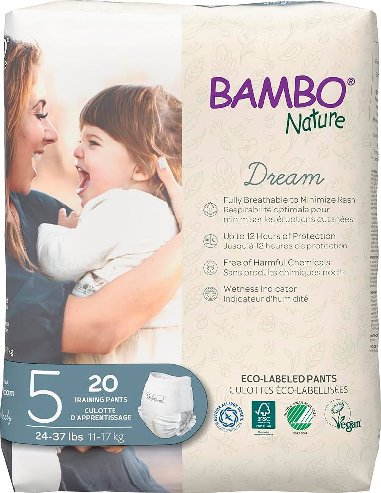 Bambo Nature Premium Training Pants (SIZES 4 TO 6 AVAILABLE), Size 5, 100 Count | Amazon (US)