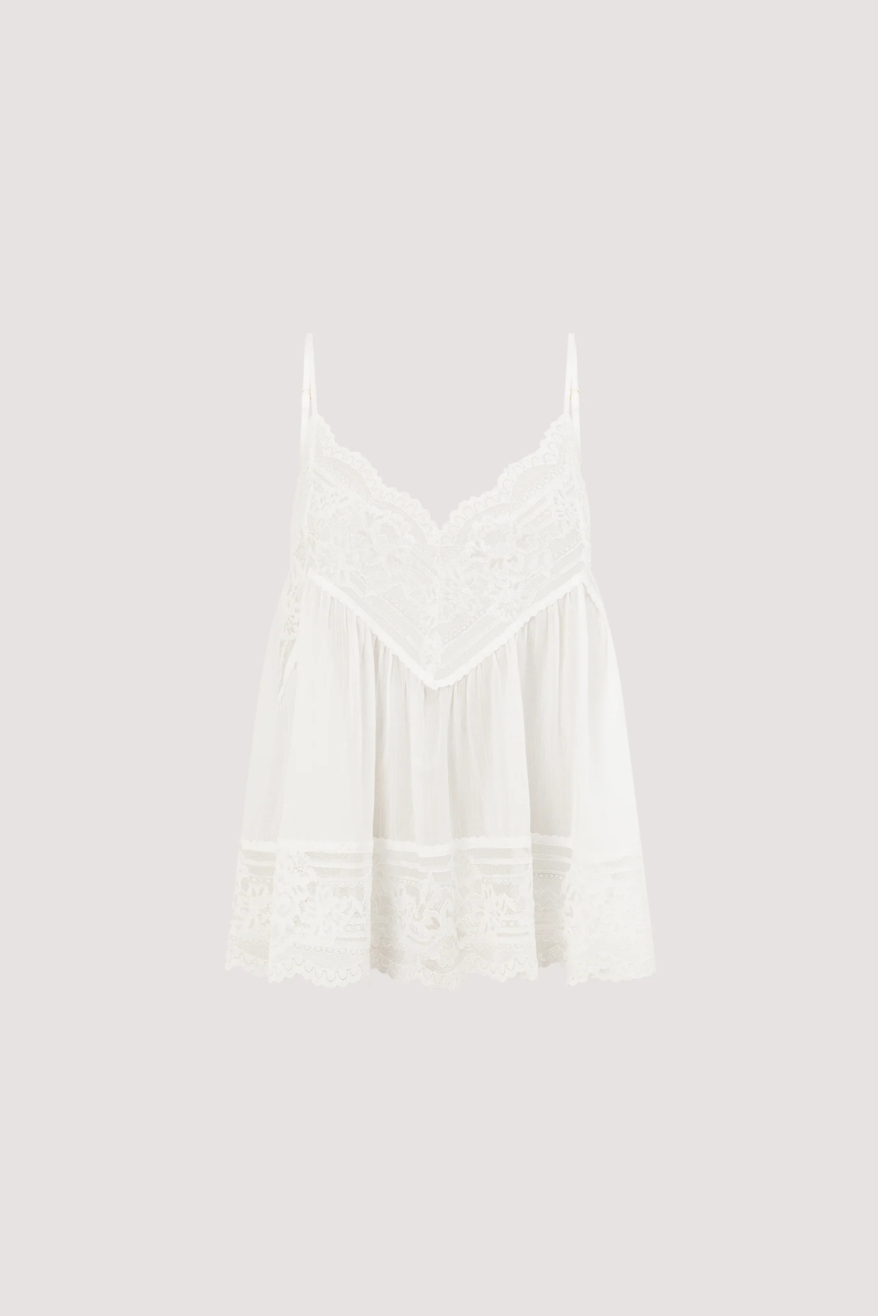 ELISA WHITE COTTON SHEER TOP | DISSH