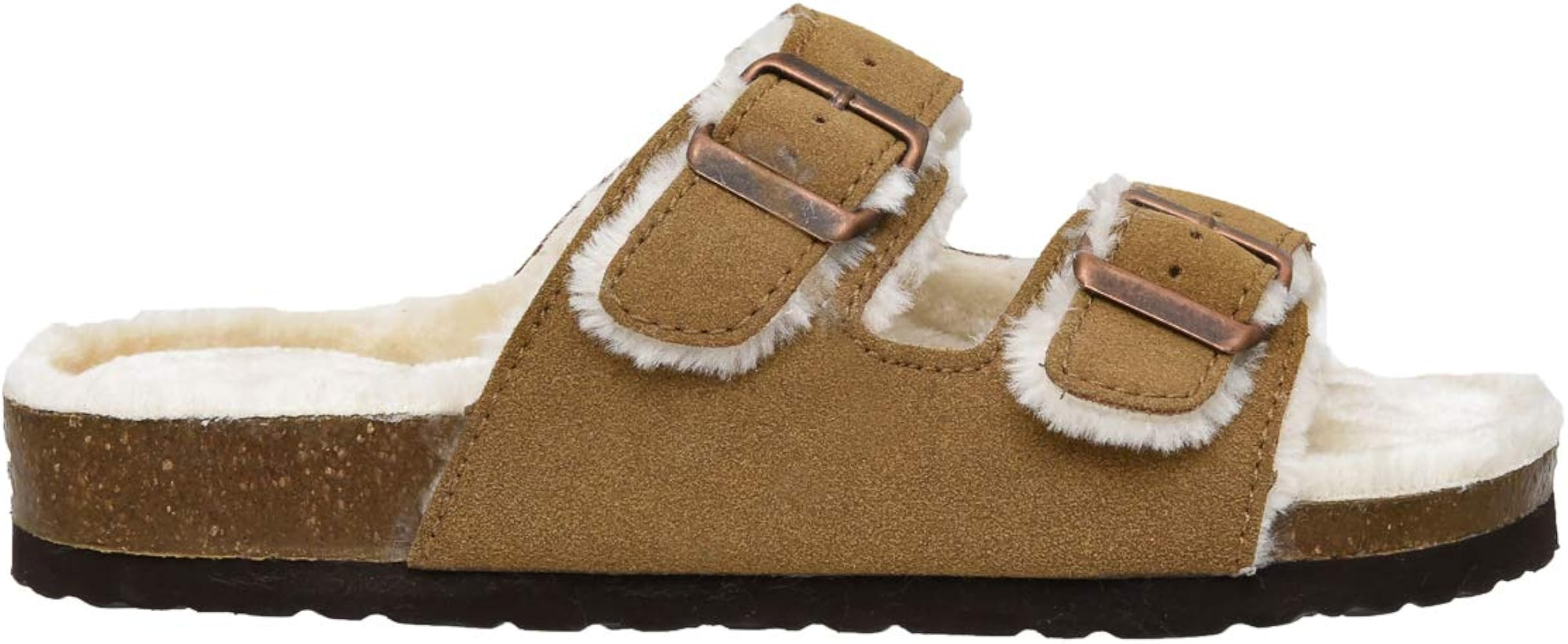 Women's Cushionaire Lane Cozy Cork footbed Sandal with Faux fur lining and +Comfort | Amazon (US)