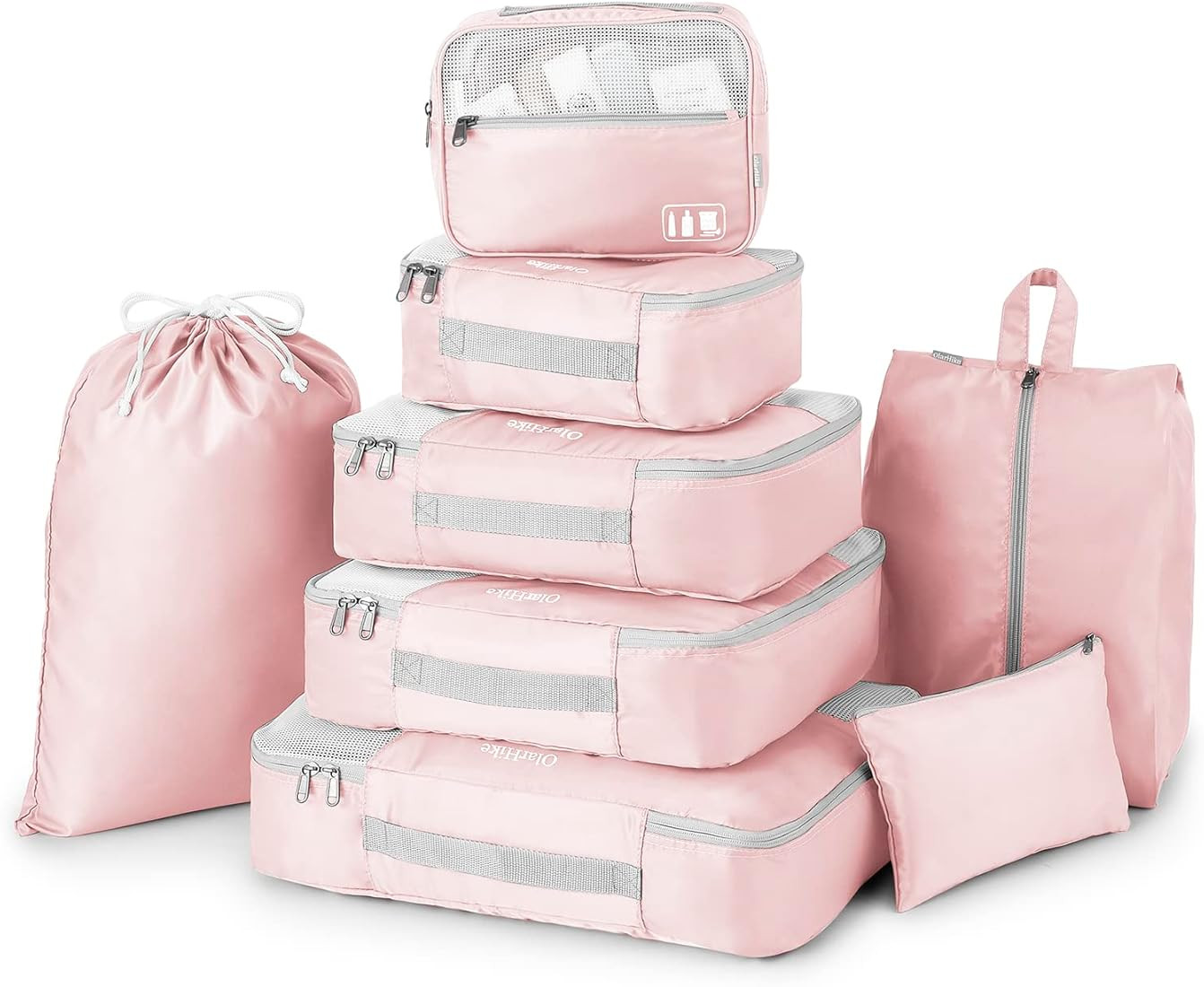 OlarHike 8 Set Packing Cubes for Travel, Luggage Organizer Bags for Travel Accessories Travel Ess... | Amazon (US)