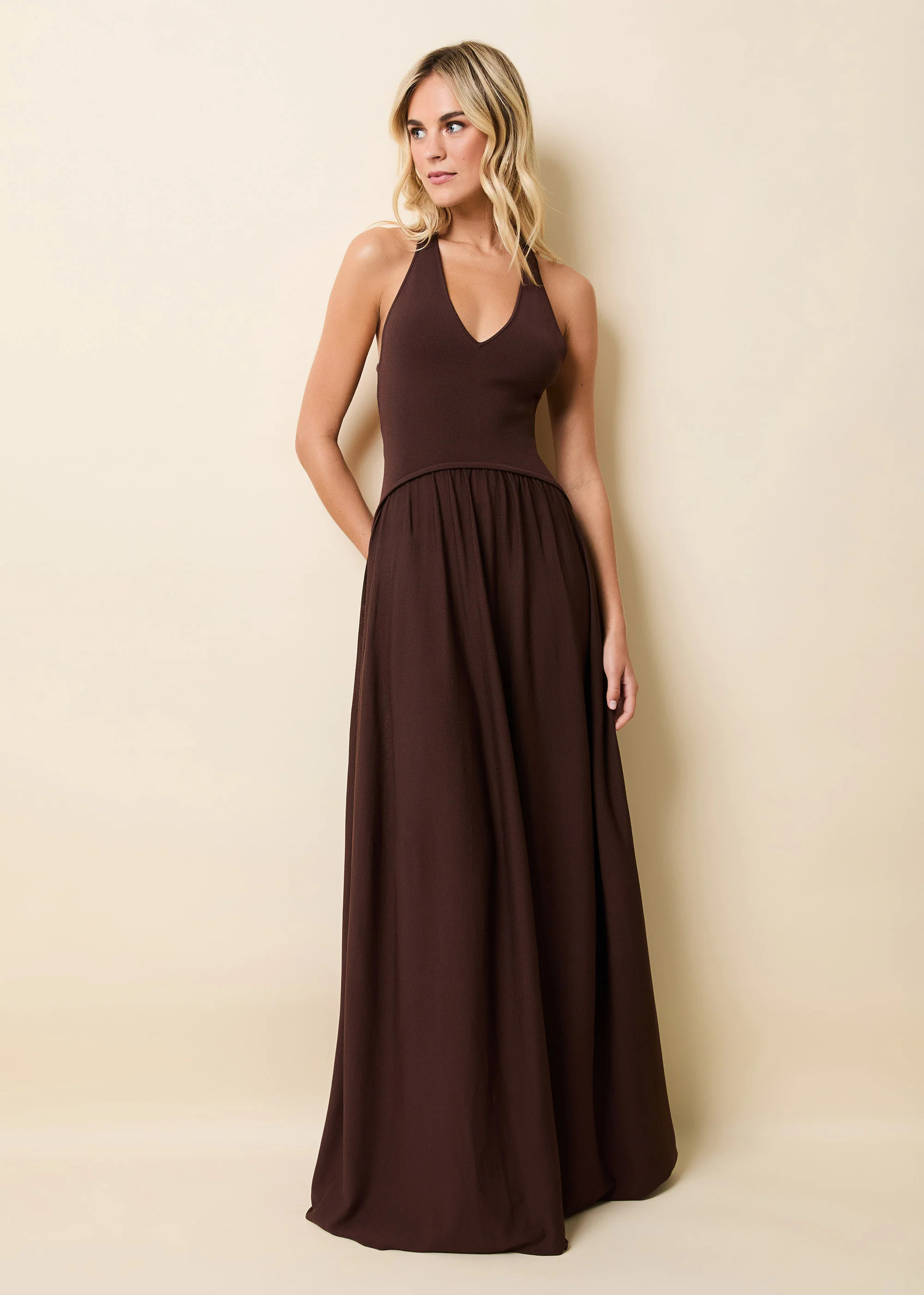 Maggie Dress Raisin Brown | Solid & Striped