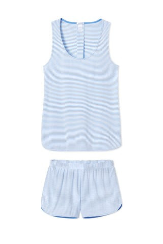 DreamKnit Shut Eye Tank-Short Set in Maldives | LAKE Pajamas