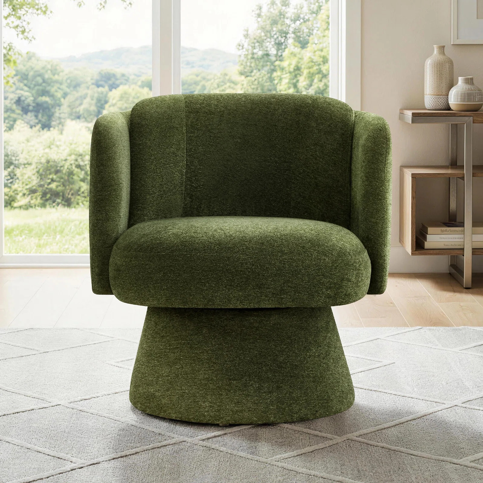 Pet-Friendly 360° Swivel Barrel Accent Chair | Wayfair North America